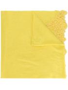 Ermanno Scervino Lace Insert Knitted Scarf - Yellow & Orange