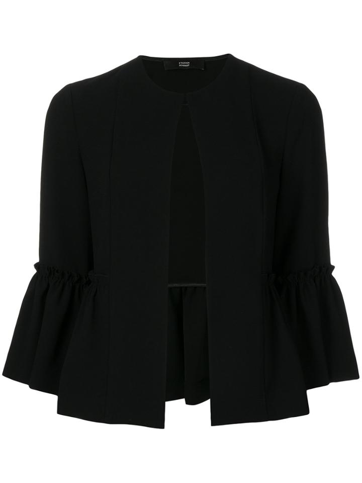 Steffen Schraut Ruffle Detail Jacket - Black