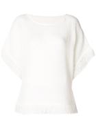 Issey Miyake Frayed Sweater - White