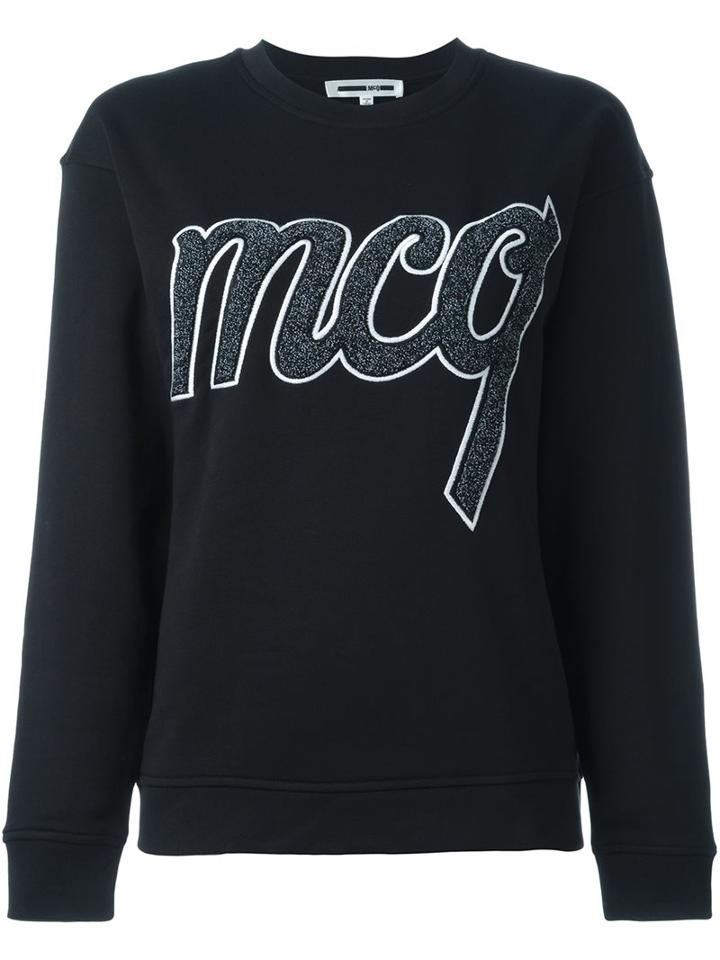 Mcq Alexander Mcqueen Carpet Logo Sweatshirt, Women's, Size: Large, Black, Cotton