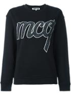 Mcq Alexander Mcqueen Carpet Logo Sweatshirt, Women's, Size: Large, Black, Cotton