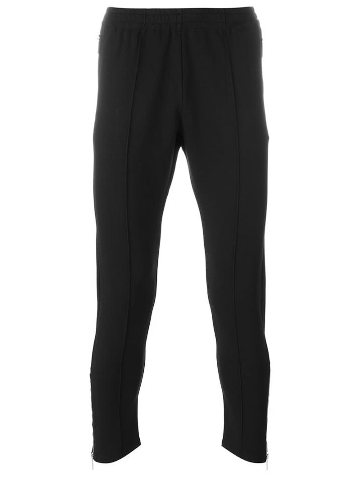 Versace Tapered Sports Trousers, Men's, Size: Xs, Black, Cotton/polyamide/viscose/spandex/elastane