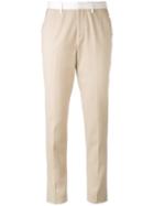 Pt01 - Frayed Hem Trousers - Women - Cotton/spandex/elastane - 44, Nude/neutrals, Cotton/spandex/elastane