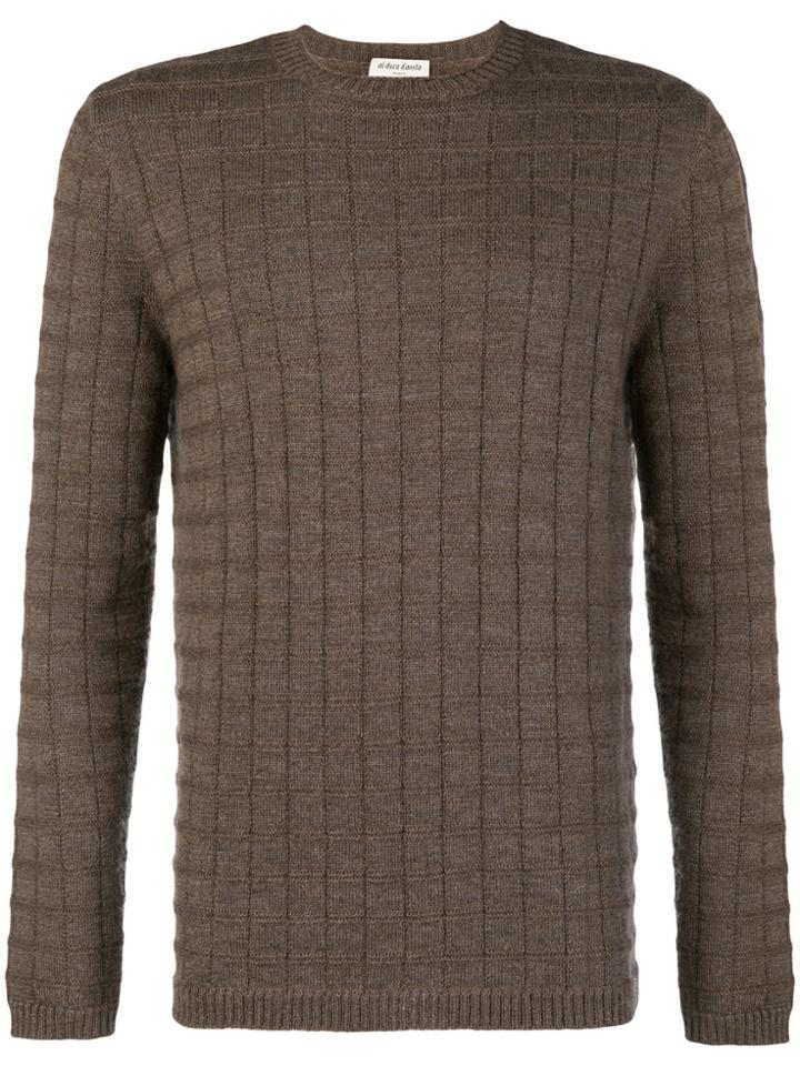 Al Duca D'aosta 1902 Textured Crew Neck Sweater - Brown