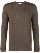 Al Duca D'aosta 1902 Textured Crew Neck Sweater - Brown