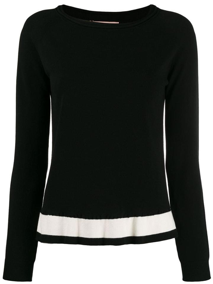 Twin-set Contrast Stripe Jumper - Black