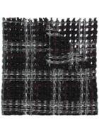 Faliero Sarti Checked Knit Scarf - Black