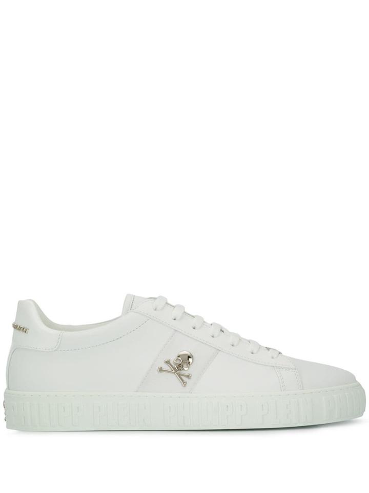 Philipp Plein Skull Lo-top Sneakers - White