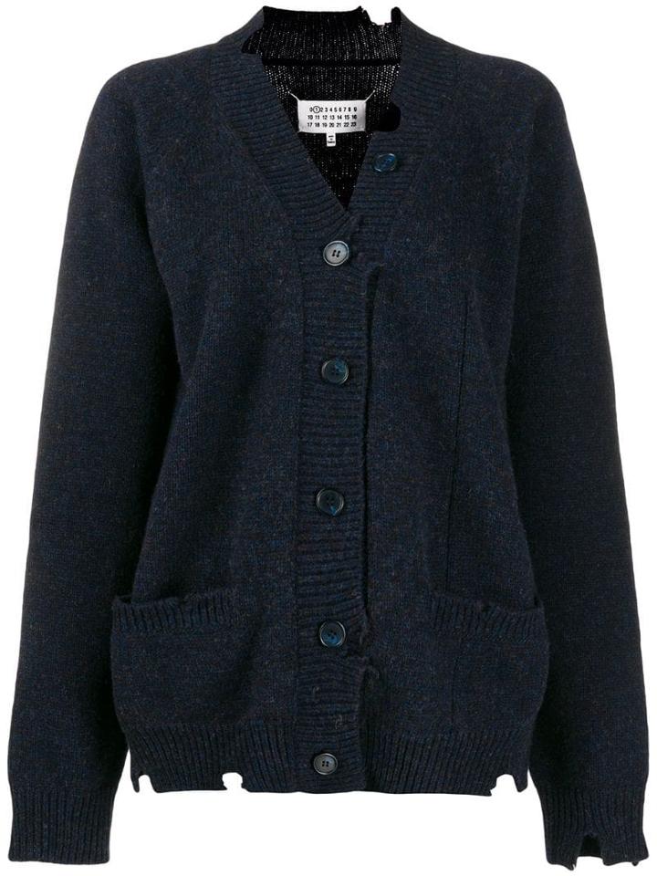 Maison Margiela Distressed Cardigan - Blue