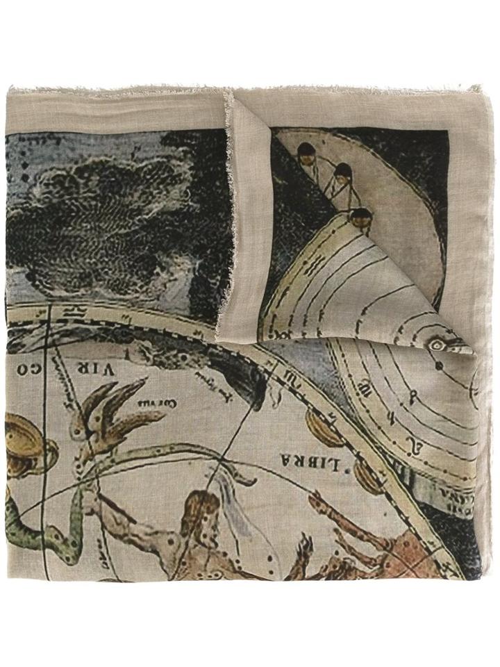 Faliero Sarti Printed Scarf, Women's, Nude/neutrals, Modal/cashmere