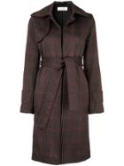 Nina Ricci Check Tie-waist Coat - Multicolour