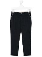 Armani Junior Contrast Trim Tapered Chinos, Boy's, Size: 6 Yrs, Blue
