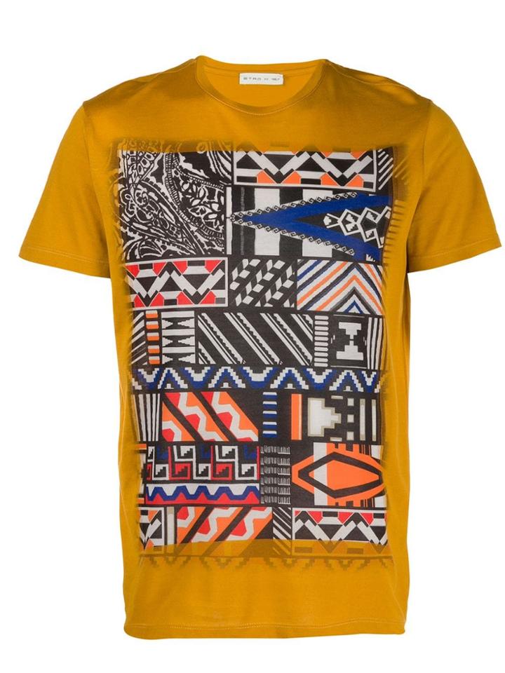 Etro Geometric Print T-shirt - Yellow
