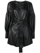 Wandering Belted Mini Dress - Black
