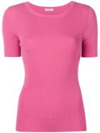 P.a.r.o.s.h. Ribbed Knit T-shirt - Pink
