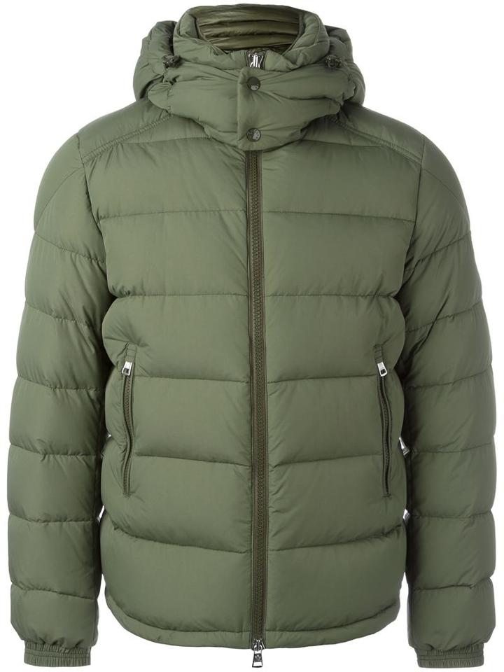Moncler 'brique' Padded Jacket, Men's, Size: 2, Green, Polyamide/feather Down