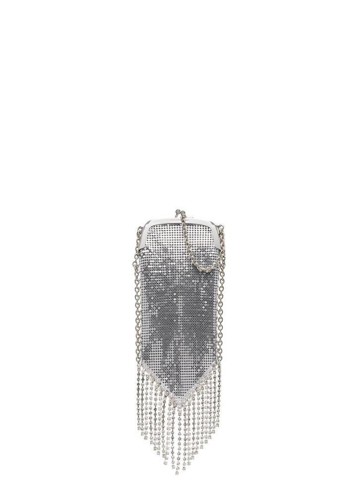 Paco Rabanne Pampilles Fringed Chainmail Shoulder Bag - Silver