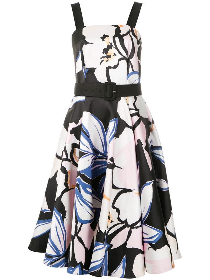 Tufi Duek Floral Print Belted Midi Dress - Multicolour