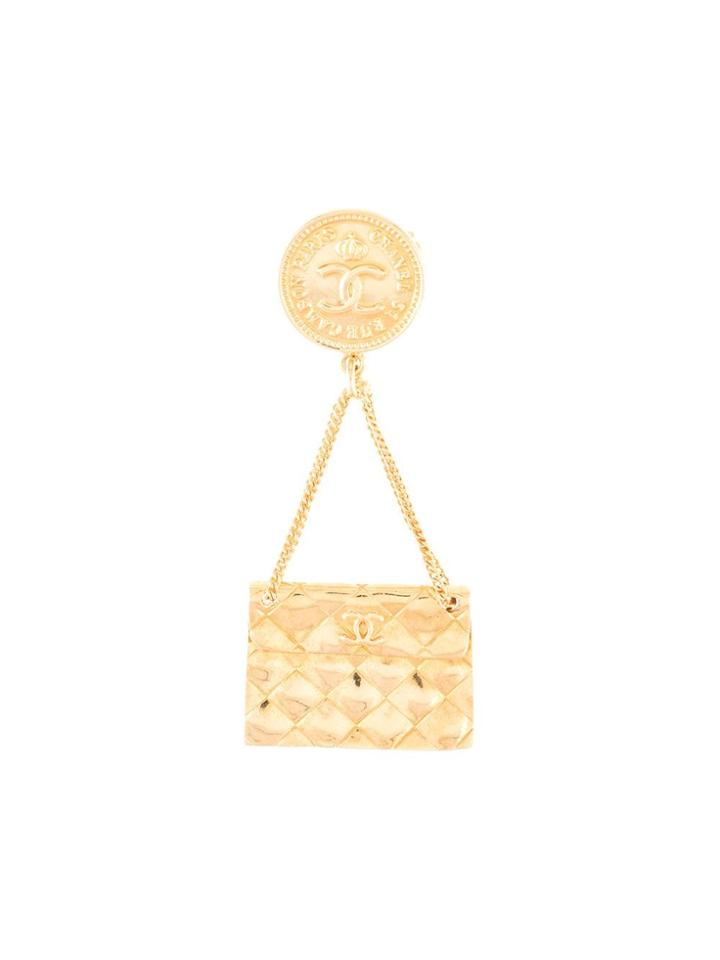 Chanel Pre-owned Flap Bag Motif Brooch - Gold