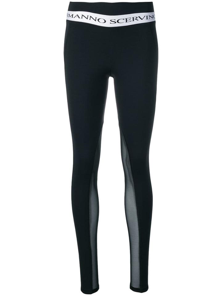 Ermanno Scervino Mesh Insert Leggings - Blue