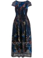 Talbot Runhof Embellished Midi Dress - Blue