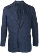 Canali Fitted Single-breasted Blazer - Blue