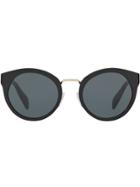 Prada Eyewear Cat Eye Shaped Sunglasses - Black