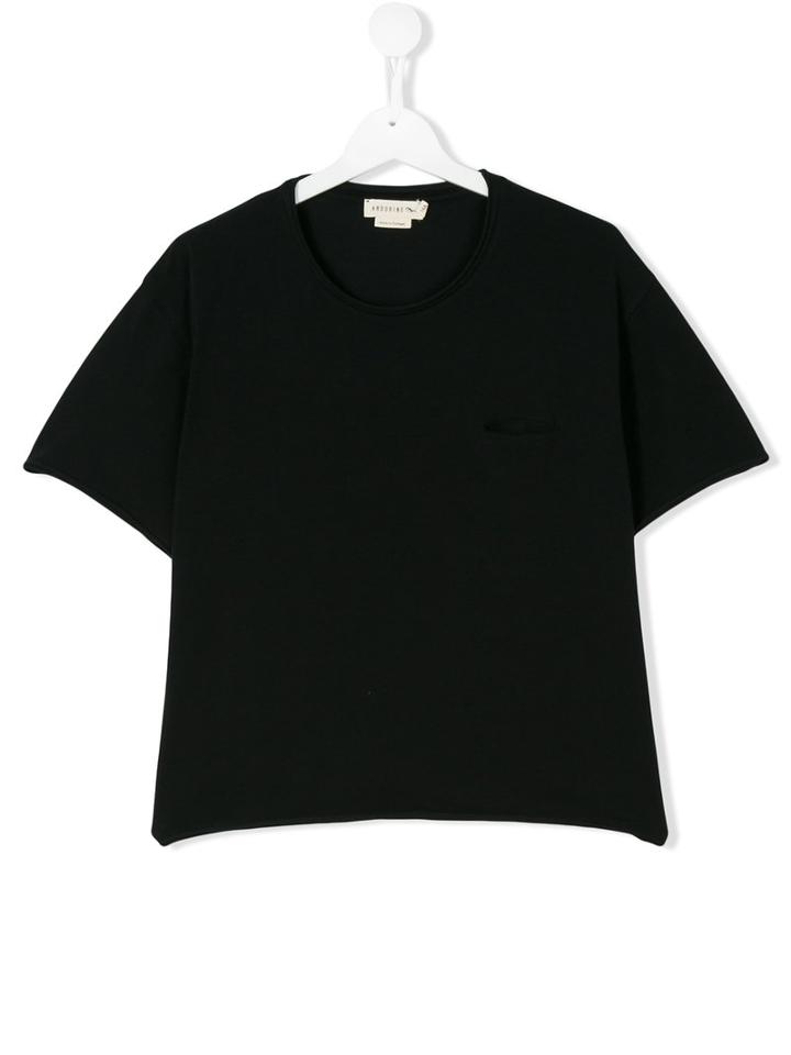 Andorine - Pocket T-shirt - Kids - Cotton/spandex/elastane - 14 Yrs, Black