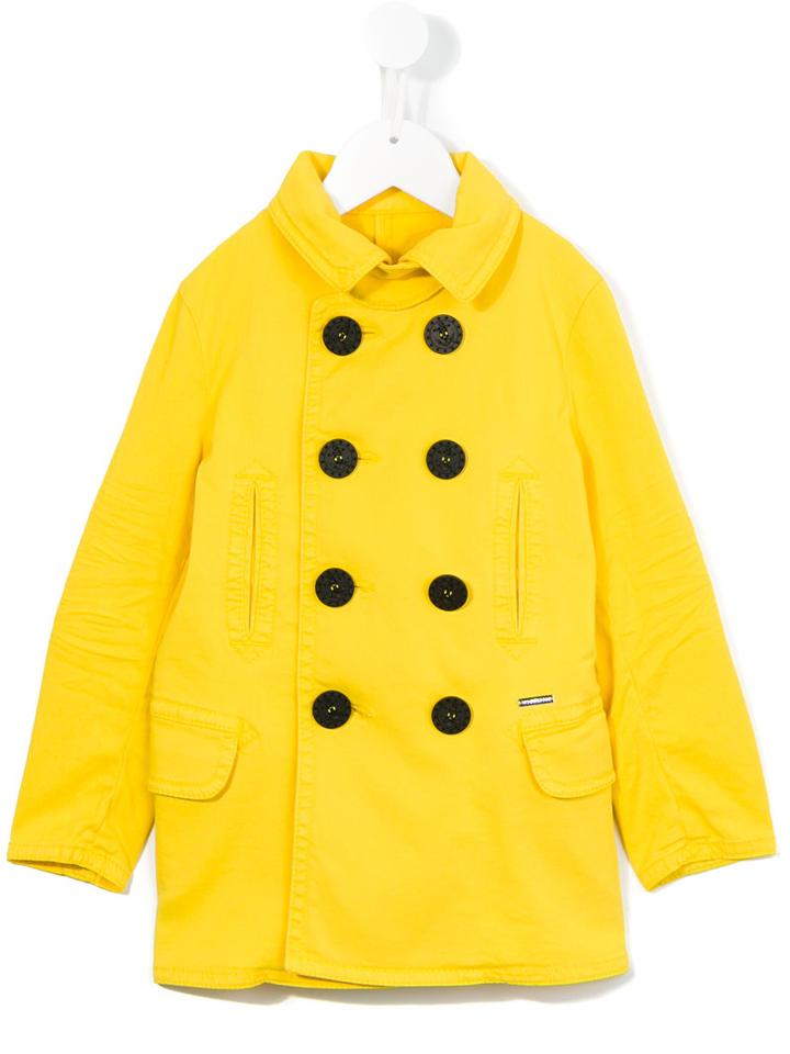 Dsquared2 Kids - Classic Peacoat - Kids - Cotton/spandex/elastane - 4 Yrs, Yellow/orange