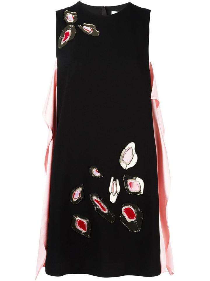 Msgm Embellished Sleeveless Dress, Women's, Size: 42, Black, Polyester/acetate/viscose