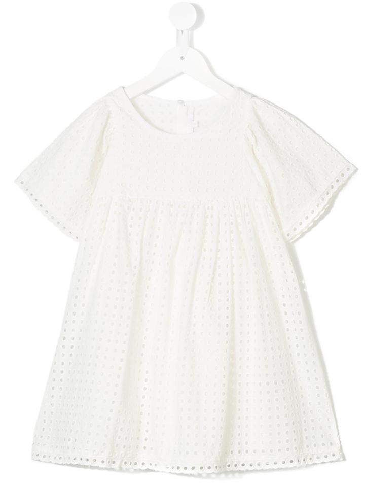 Chloé Broderie Anglais Dress - White