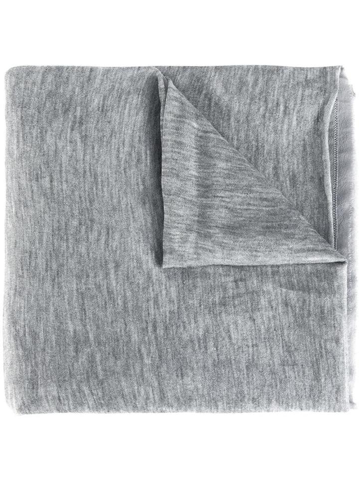 Layered Scarf, Adult Unisex, Grey, Silk/spandex/elastane/cashmere, Kristensen Du Nord