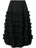 Comme Des Garçons Noir Kei Ninomiya Ruffle Panel Skirt - Black