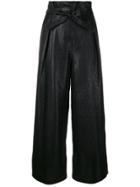 Zuhair Murad Metallized Wide-leg Trousers - Black