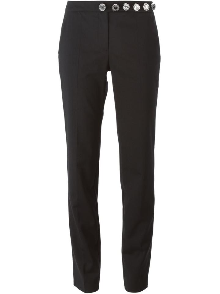 Versus Logo Button Slim Fit Trousers