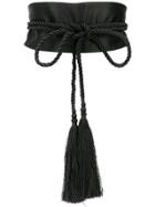 Josie Natori Satin Waist Belt - Black