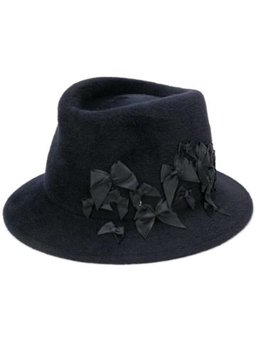 Maison Michel Bow Embellished Hat - Blue