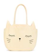 Emile Et Ida - Embroidered Cat Shoulder Bag - Kids - Cotton - One Size, Girl's, Yellow/orange