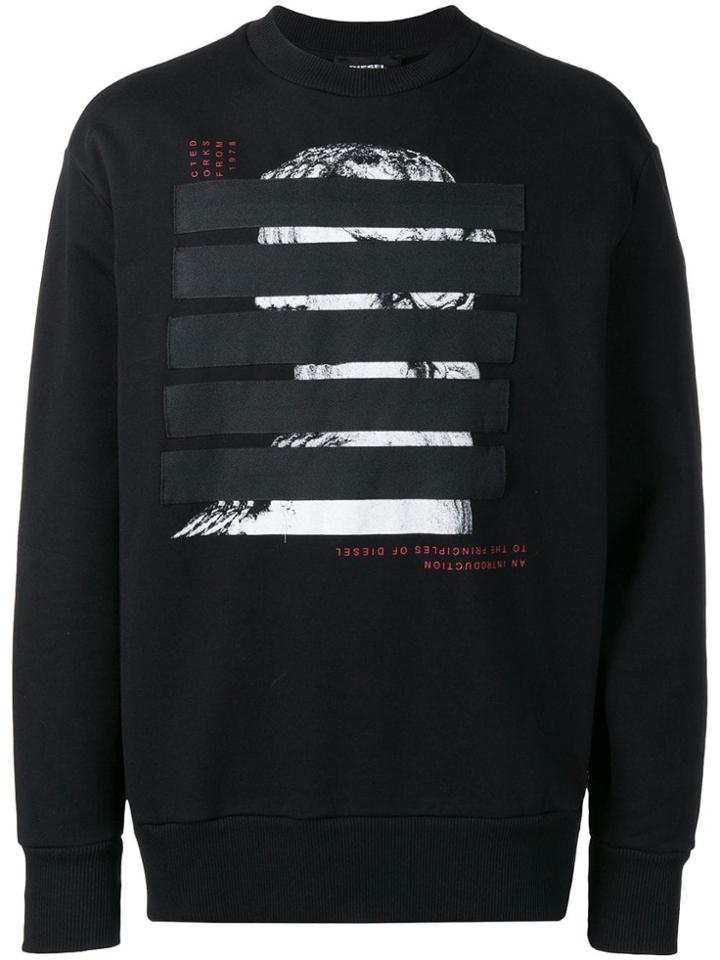 Diesel Bust Print Sweatshirt - Black