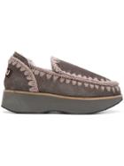 Mou Mou Murunclog Charcoal Leather/fur/exotic Skins->leather - Nude &