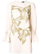 Elisabetta Franchi Embellished Bows Dress - Nude & Neutrals