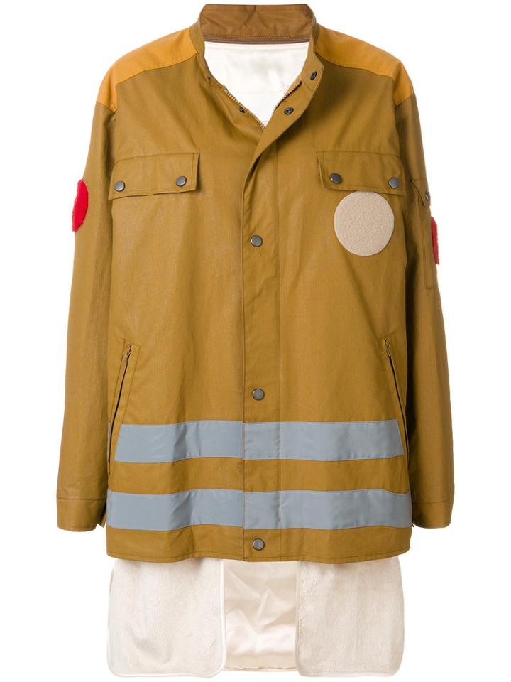 Maison Margiela Coated Layered-effect Coat - Brown