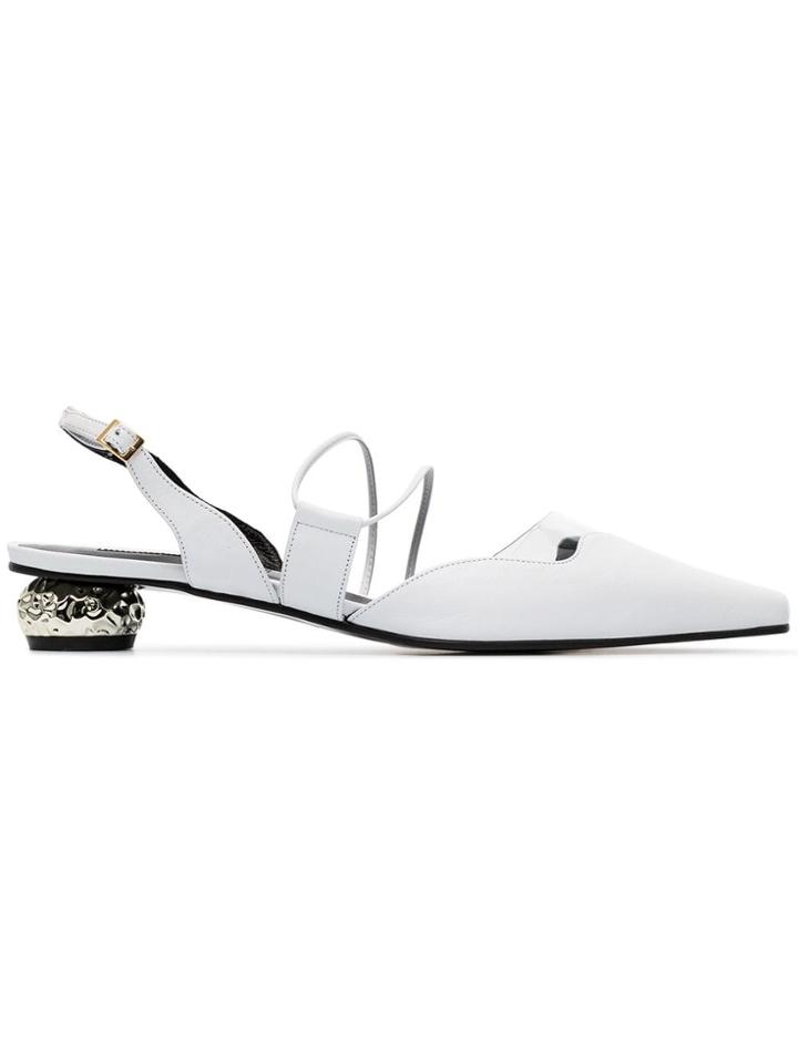 Yuul Yie Zili 30 Sling Back Pumps - White
