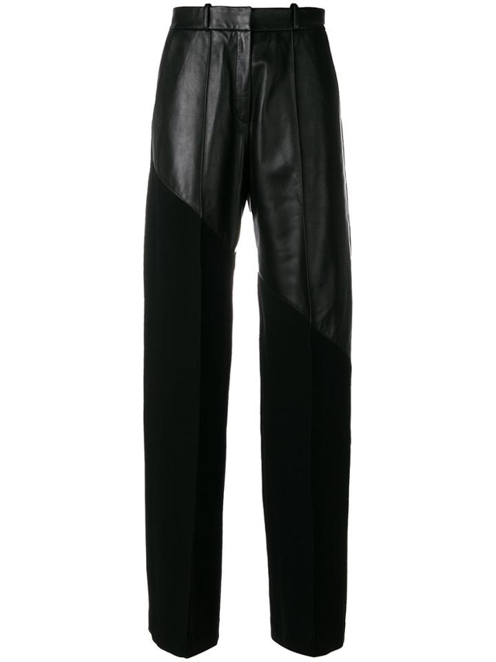 Fausto Puglisi Mixed Wide Leg Trousers - Black