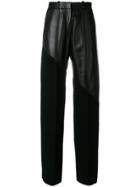 Fausto Puglisi Mixed Wide Leg Trousers - Black