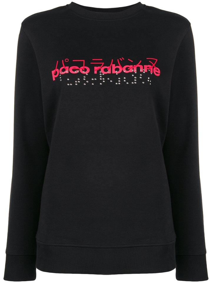 Paco Rabanne Front Logo Sweatshirt - Black