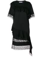Givenchy Asymmetric Ruffle Dress - Black
