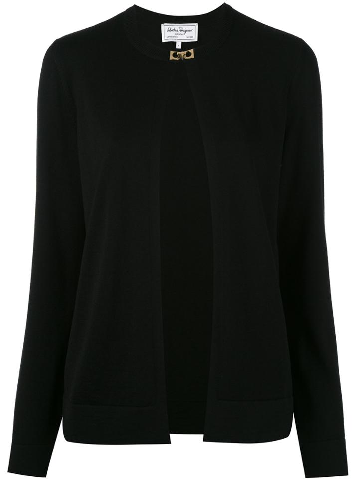 Salvatore Ferragamo Open Front Cardigan - Black