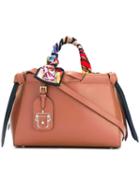 Paula Cademartori Scarf Handled Tote Bag, Women's, Brown, Leather