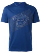 Versace Medusa T-shirt, Men's, Size: L, Blue, Cotton